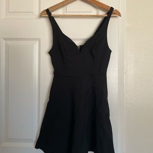 UO heart black mini dress